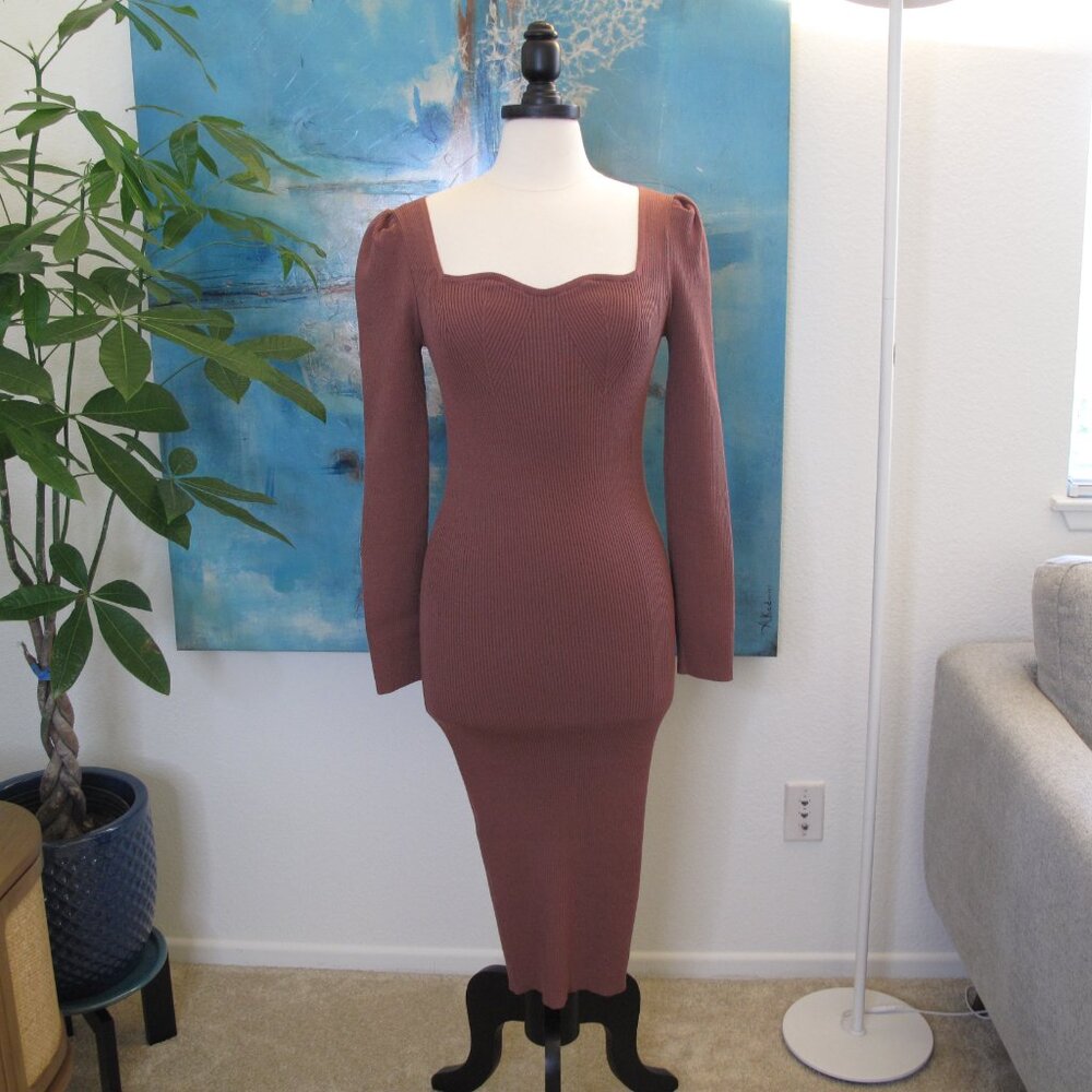 FASHION NOVA Alyssa Ribbed Midi Dress - Picture 4 of 8